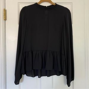 LOFT black peplum top